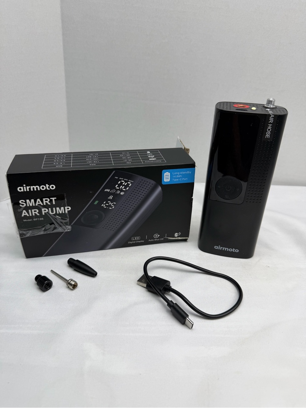 AIRMOTO Smart Air Pump BP198 rechargeable, 120psi max.
